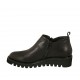 Scarpa accollata da donna con cerniere in pelle nera zeppa 3 - Misure disponibili: 33, 34, 43, 44
