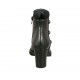 Botines para mujer con cremallera y tachuelas en piel negra tacon 7 - Tallas disponibles:  44