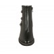 Stivaletto da donna con cerniera e borchie in pelle nera tacco 7 - Misure disponibili: 44
