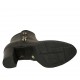 Stivaletto da donna con cerniera e borchie in pelle nera tacco 7 - Misure disponibili: 44