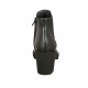 Bottines avec fermeture éclair, elastique et bout Brogue pour femmes en cuir noir talon 7 - Pointures disponibles:  43