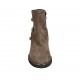 Bottines pour femmes avec fermeture éclair et goujons en daim taupe talon 7 - Pointures disponibles:  42, 44, 45