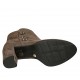 Stivaletto da donna con cerniera e borchie in camoscio taupe tacco 7 - Misure disponibili: 42, 44, 45