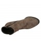 Stivaletto da donna con cerniera e borchie in camoscio taupe tacco 7 - Misure disponibili: 42, 44, 45