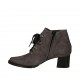 Bottines pour femmes avec lacets et fermeture éclair en daim gris talon 5 - Pointures disponibles:  32, 34, 44