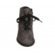 Bottines pour femmes avec lacets et fermeture éclair en daim gris talon 5 - Pointures disponibles:  32, 34, 44