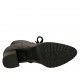 Stivaletto stringato da donna con cerniera in camoscio grigio tacco 5 - Misure disponibili: 32, 34, 44