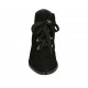 Stivaletto stringato da donna con cerniera in camoscio nero tacco 5 - Misure disponibili: 33, 34, 44