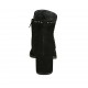 Bottines pour femmes avec fermeture éclair et goujons en daim noir talon 5 - Pointures disponibles:  34