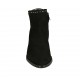 Bottines pour femmes avec fermeture éclair et goujons en daim noir talon 5 - Pointures disponibles:  34