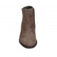 Stivaletto da donna con cerniera e borchie in camoscio taupe tacco 5 - Misure disponibili: 33, 43