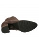 Stivaletto da donna con cerniera e borchie in camoscio taupe tacco 5 - Misure disponibili: 33, 43