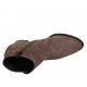 Stivaletto da donna con cerniera e borchie in camoscio taupe tacco 5 - Misure disponibili: 33, 43
