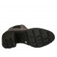 Stivaletto con cerniera ed elastico da donna in camoscio grigio con lavorazione Brogue tacco 7 - Misure disponibili: 34, 43, 45