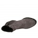 Stivaletto con cerniera ed elastico da donna in camoscio grigio con lavorazione Brogue tacco 7 - Misure disponibili: 34, 43, 45