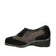Scarpa stringata oxford da donna in camoscio nero e taupe zeppa 4 - Misure disponibili: 33, 43, 44