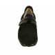 Zapato para mujer con velcro y tachuelas en gamuza y charol negro cuña 3 - Tallas disponibles:  34, 43, 44