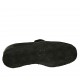 Zapato para mujer con velcro y tachuelas en gamuza y charol negro cuña 3 - Tallas disponibles:  34, 43, 44