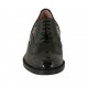 Zapato oxford para mujer con cordones en charol negro con diseño Brogue tacon 2 - Tallas disponibles:  32, 33, 43, 44