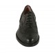 Scarpa stringata oxford da donna in pelle nera con lavorazione Brogue tacco 2 - Misure disponibili: 32, 44, 45