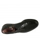 Scarpa stringata oxford da donna in pelle nera con lavorazione Brogue tacco 2 - Misure disponibili: 32, 44, 45