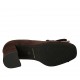 Chaussure fermée pour femmes avec franges et chaîne doré en daim marron talon 7 - Pointures disponibles:  34, 42, 43, 45