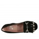 Chaussure fermée pour femmes avec franges et chaîne d'argent en daim noir talon 7 - Pointures disponibles:  34, 42, 43