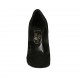 Zapato de salon para mujer en gamuza negra con plataforma interna tacon 11 - Tallas disponibles:  33