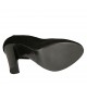 Zapato de salon para mujer en gamuza negra con plataforma interna tacon 11 - Tallas disponibles:  33