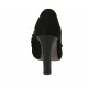 Zapato cerrado para mujer con flecos y cadena en gamuza negra tacon 10 - Tallas disponibles:  31, 32, 33, 34, 42, 43, 46