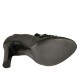 Scarpa accollata da donna con frangia e catena in pelle nera tacco 10 - Misure disponibili: 31, 32, 33, 34, 42, 43, 46