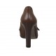 Zapato para mujer con hebilla y flecos en piel marron tacon 10 - Tallas disponibles:  31, 32, 42, 43