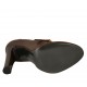 Zapato para mujer con hebilla y flecos en piel marron tacon 10 - Tallas disponibles:  31, 32, 42, 43