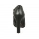 Woman's highfronted shoe in black leather with zipper heel 9 - Available sizes:  31, 42