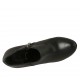 Scarpa accollata da donna con cerniera in pelle nera tacco 9 - Misure disponibili: 31, 42