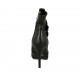 Woman's ankle boot with buckle, strap and zipper in black leather heel 10 - Available sizes:  32