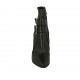 Woman's ankle boot with buckle, strap and zipper in black leather heel 10 - Available sizes:  32