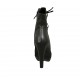 Stivaletto da donna con cerniera, laccio e plateau in pelle e camoscio nero tacco 11 - Misure disponibili: 31, 32, 43