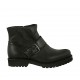 Stivaletto da donna con fibbia e cerniera in pelle nera tacco 3 - Misure disponibili: 32, 33, 34, 43, 44, 45