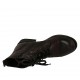 Bottines pour femmes avec lacets,  bout droit et fermeture éclair en cuir bordeaux violet talon 3 - Pointures disponibles:  44, 45
