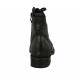 Bottines pour femmes avec lacets, fermeture éclair et bout droit en cuir noir talon 3 - Pointures disponibles:  32