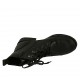 Bottines pour femmes avec lacets, fermeture éclair et bout droit en cuir noir talon 3 - Pointures disponibles:  32