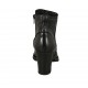 Stivaletto da donna con cerniera e borchie in pelle nera tacco 7 - Misure disponibili: 42, 43