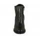 Botines pour femmes avec fermeture éclair et goujons en cuir noir talon 7 - Pointures disponibles:  42, 43