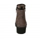 Bottines pour femmes en daim taupe avec fermetures éclair et semelle amovible talon 4 - Pointures disponibles:  32, 43, 44, 45