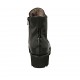 Bottines pour femmes avec élastique, semelle amovible et fermeture éclair en cuir verni noir talon 4 - Pointures disponibles:  45