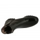 Stivaletto da donna con elastico, plantare estraibile e cerniera in vernice nera tacco 4 - Misure disponibili: 42, 45