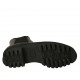 Stivaletto con cerniera, plantare estraibile ed elastico da donna in pelle nera tacco 4 - Misure disponibili: 32, 43, 45