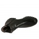 Bottines avec fermeture éclair, semelle amovible et elastique pour femmes en cuir noir talon 4 - Pointures disponibles:  32, 43, 45