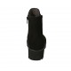 Bottines pour femmes avec fermeture éclair, semelle amovible, elastique et goujons en daim noir talon 4 - Pointures disponibles:  32, 33, 43, 44